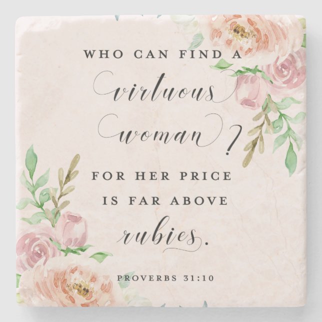 Who Can Find A Virtuous Woman Coaster (Front)