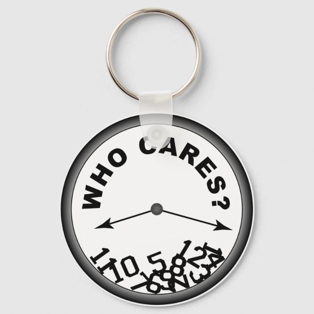 Who Cares Clock Keychain (Front)