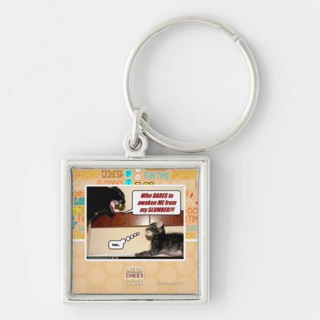 Who dares awaken me? keychain (Front)