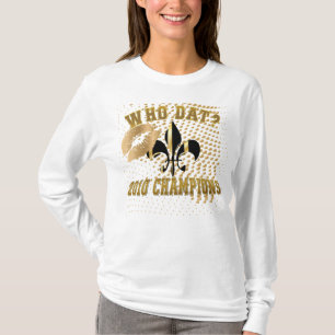 Who dat?2010 champions/fleur de Lis/love/kiss T-Shirt