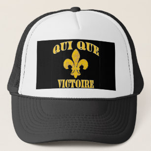 Who Dat French and Victory Trucker Hat