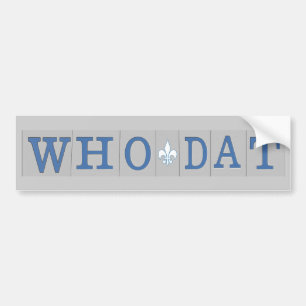 Who Dat t-shirts Bumper Sticker