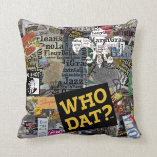 Who Dat t-shirts Throw Pillow