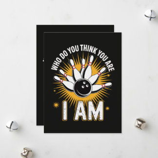 Who Do You Think You are I Am Bowling Holiday Card