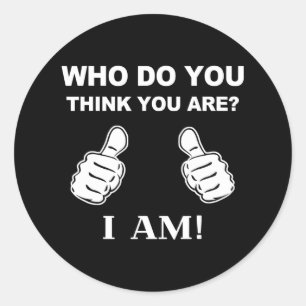 Who Do You Think You Are I Am Viral Funny Bowling Classic Round Sticker
