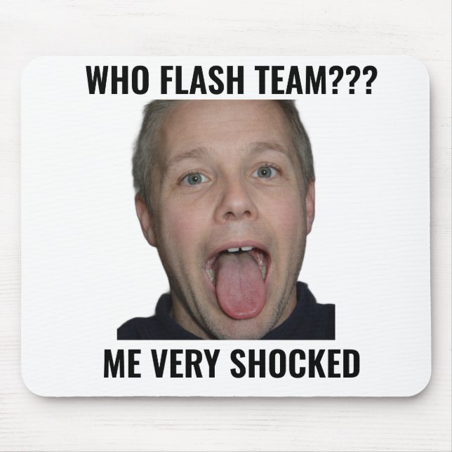 Who Flash Team Funny Gamer Mouse Pad (Front)