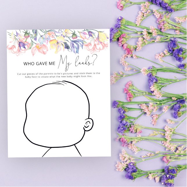 Who gave me my looks baby shower game (Creator Uploaded)