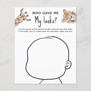 Who gave me My looks? wild baby shower game