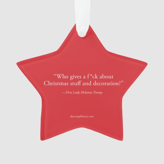 "Who Gives a F*ck About Christmas" Ornament (Front)
