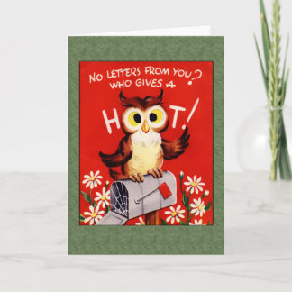 Who Gives a Hoot Greetings Card