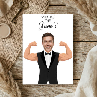 Who Has The Groom Gym Groom Tuxedo Fitness Design Thank You Card