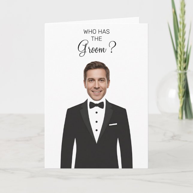 Who Has The Groom Scratch Off Game Bridal Shower Card (Front)
