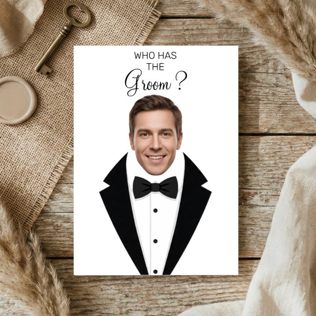 Who Has The Groom Scratch Off Game Bridal Shower T Thank You Card (Creator Uploaded)