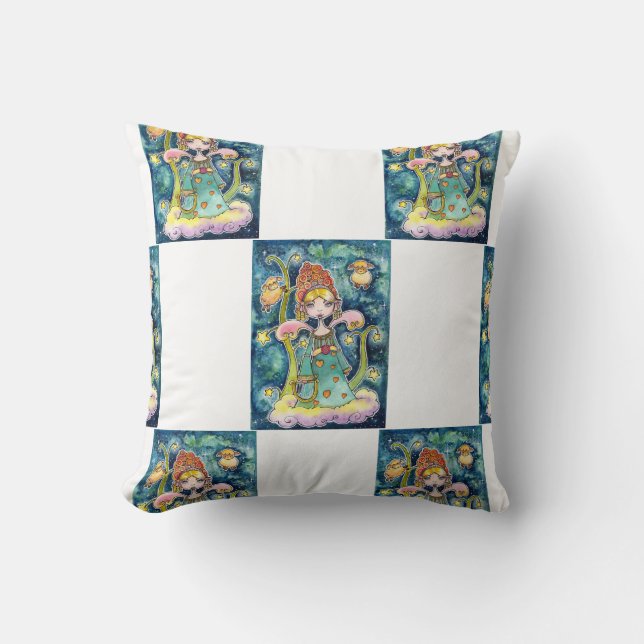 Who has the most beautiful sheep throw pillow (Front)