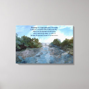 Who I am Today Inspirational Canvas Print