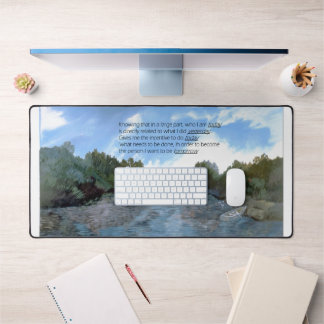 Who I am Today Inspirational Desk Mat