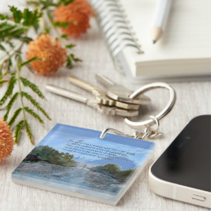 Who I am Today Inspirational Keychain