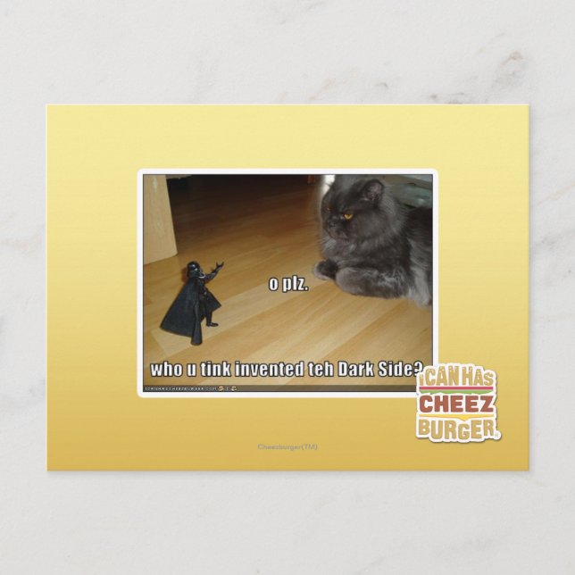 Who invented the dark side? postcard (Front)