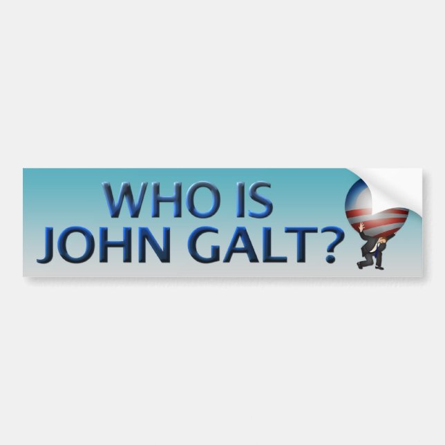 Who Is John Galt? Bumper Sticker (Front)