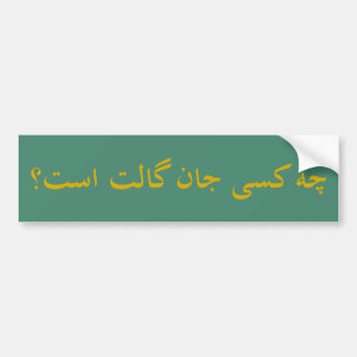 Who is John Galt? (Farsi) Bumper Sticker
