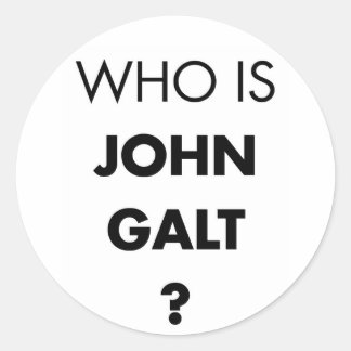 Who Is John Galt? The Question Classic Round Sticker