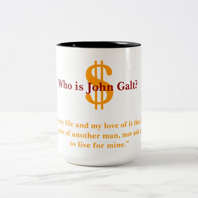 Who is John Galt Two-Tone Coffee Mug (Center)