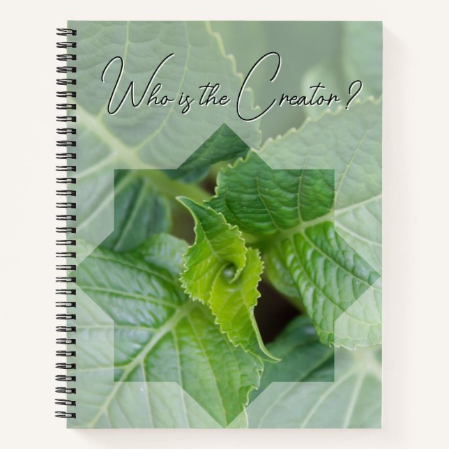 "Who is the Creator?" Notebook (Front)