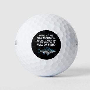 Who Is The Gay Mormon Funny LGBTQ Pride Fish Golf Balls