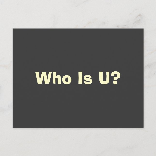 Who Is You Postcard (Front)