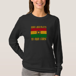 WHO JAH BLESS NO MAN CURSE Roots Reggae Rasta Flag T-Shirt