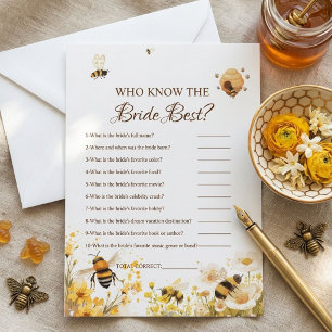 Who know the bride the best bridal shower game Car Invitation