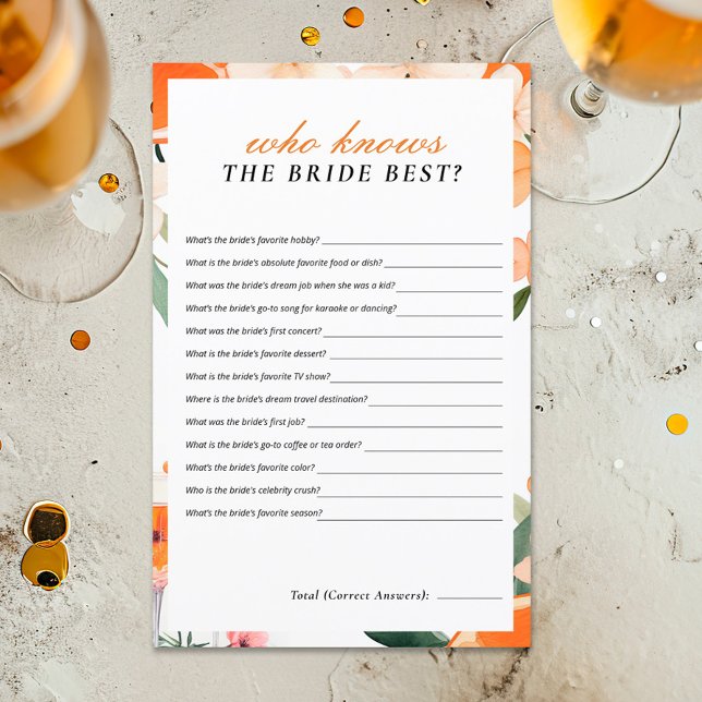 Who Knows Bride Best Aperol Spritz Bridal Shower (Creator Uploaded)