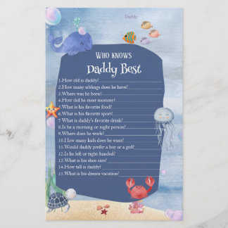 Who Knows Daddy Best Sea You Soon Baby Shower 