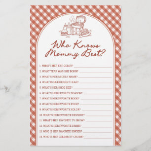Who Knows Mommy Best Baby Q BBQ Baby Shower Game