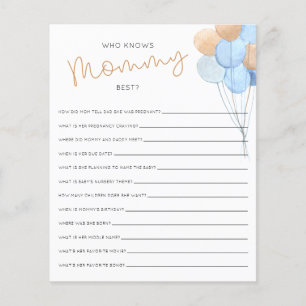 Who Knows Mommy Best Baby Shower Game