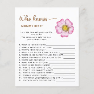 Who knows mommy best baby shower game.