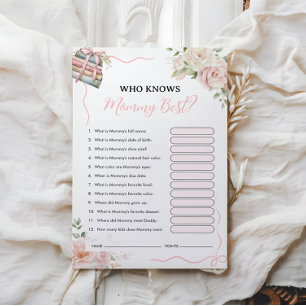 Who Knows Mommy Best   Baby Shower Game
