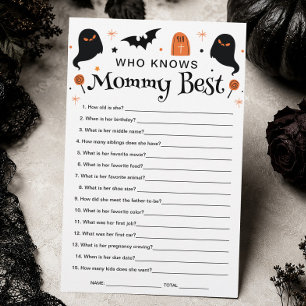 Who Knows Mommy Best Halloween Baby Shower Game