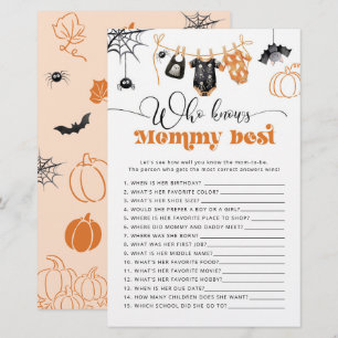 Who knows mommy Best Little Boo Baby Shower