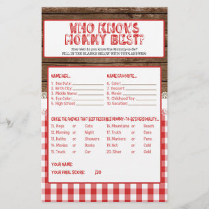 Who Knows Mommy Best - Red Baby Q