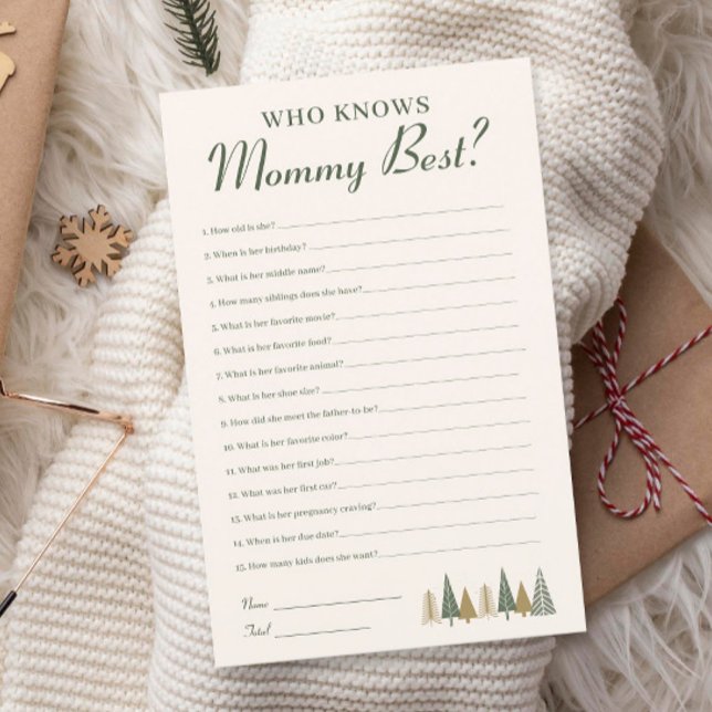 Who Knows Mommy Best Winter Baby Shower Game (Creator Uploaded)