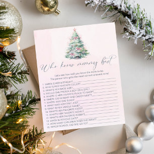 Who knows mommy best Winter pink baby shower game