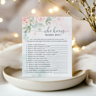 Who knows mommy best Winter pink eucalyptus game