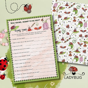 Who Knows Mommy-to-Be Best? Ladybug Baby Shower Invitation