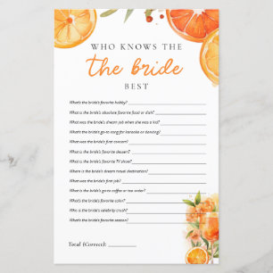 Who Knows the Bride Best Aperol Bridal Shower