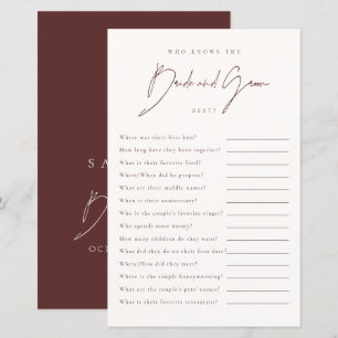 Who Knows The Bride&Groom Best Bridal Shower Game