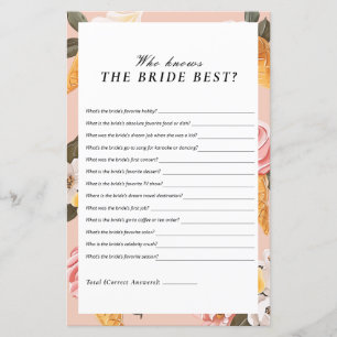 Who Knows The Bride Scooped Up Bridal Shower Game
