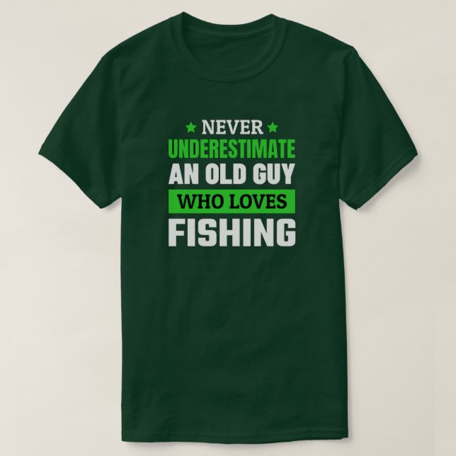 WHO LOVES FISHING T-Shirt (Design Front)