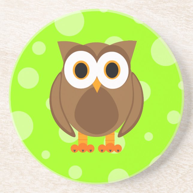 Who? Mr. Brown Owl Coaster (Front)