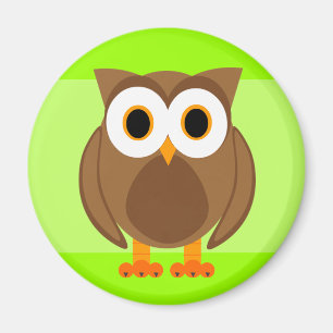 Who? Mr. Owl Cartoon Magnet